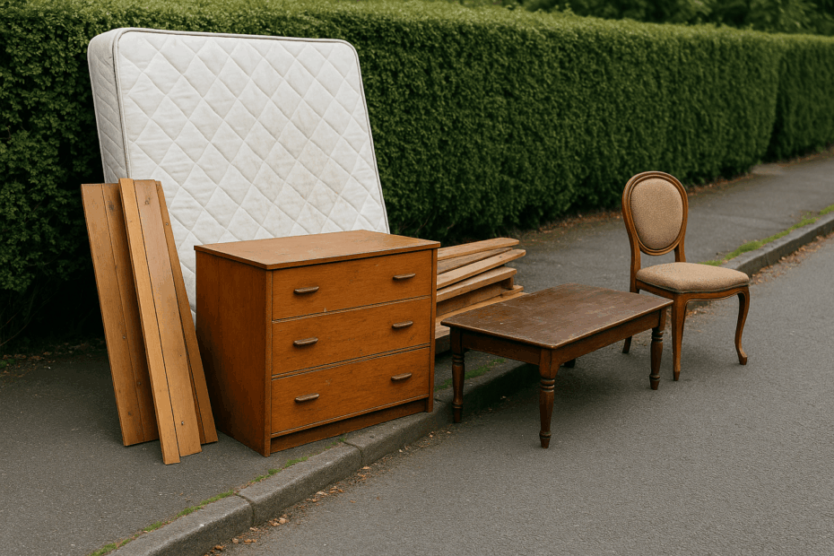 Encombrants sur le trottoir