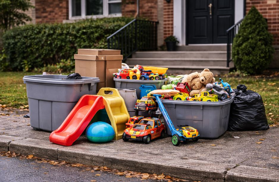 Encombrants sur le trottoir à Échirolles