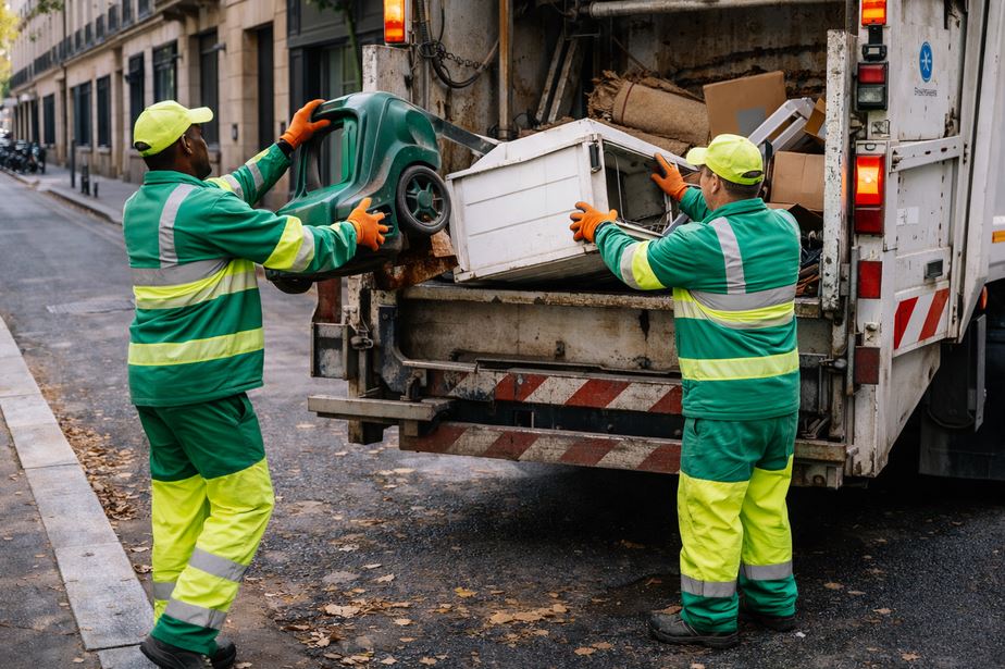 Collecte d'encombrants à Kourou