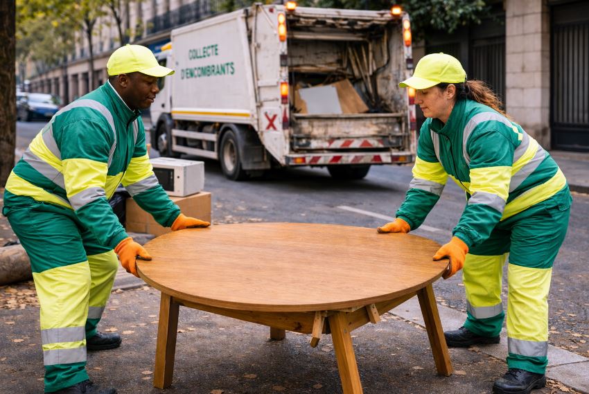 Collecte d'encombrants à Bruay-la-Buissière