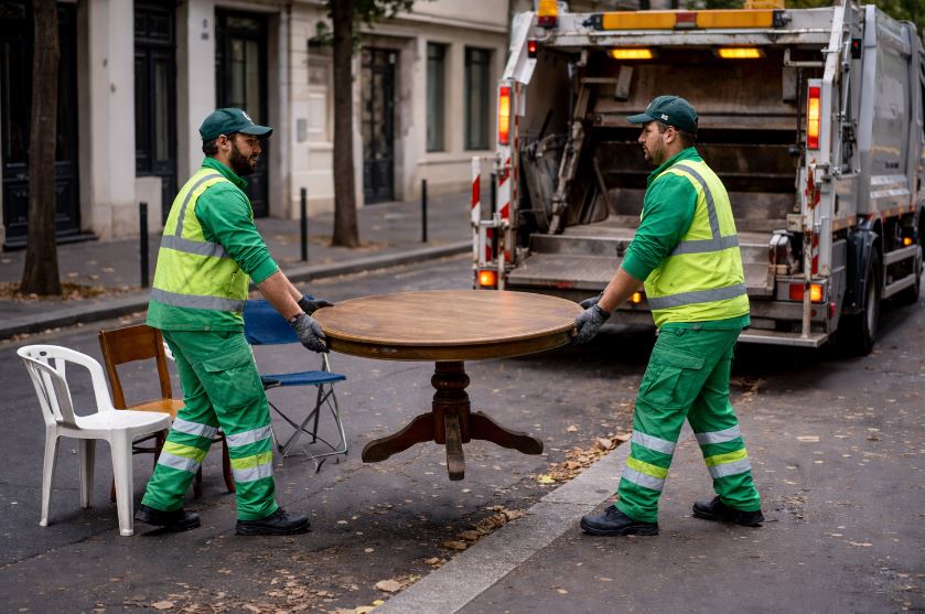 Collecte d'encombrants au Port